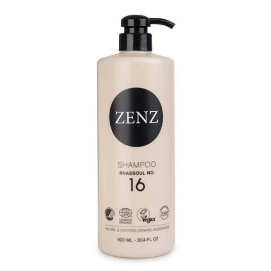 Zenz Organic Rhassoul No. 16 Nærende Sjampo 900 ml for Alle Hårtyper