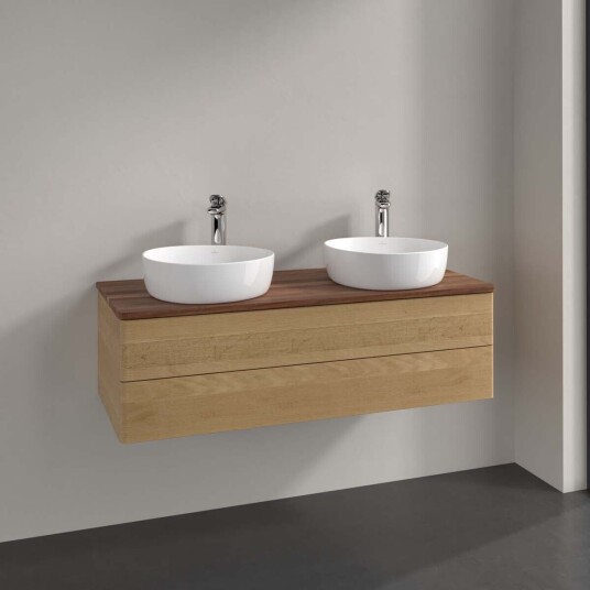 Villeroy & Boch Antao Servantskap med 2 skuffer 120x50x36 cm u/lys Eik/Valnøtt