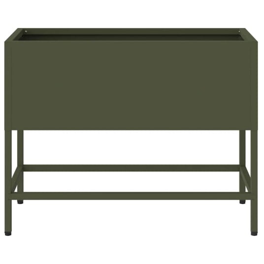 Hevet Hagebedd 60x26x45 cm Olivengrønn Stål Hevet Hagebedd 60x26x45 cm Olivengrønn Stål