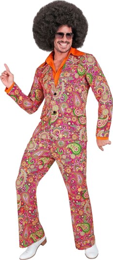60"s Rosa Mandalamønstret Hippiekostyme til Herre XX Large 60"s Rosa Mandalamønstret Hippiekostyme til Herre XX Large