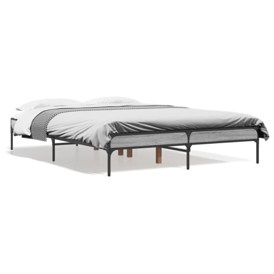  Sengeramme grå sonoma 140x190 cm konstruert tre og metall 8721012985650
