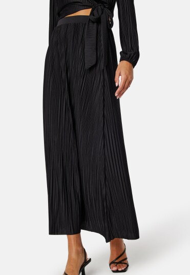 BUBBLEROOM Pleated Maxi Skirt Black S