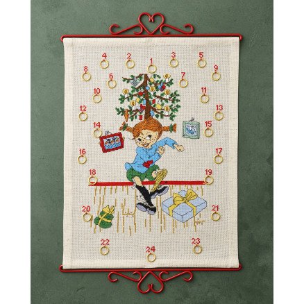 Permin Broderisett Pippi under juletreet 35x46cm