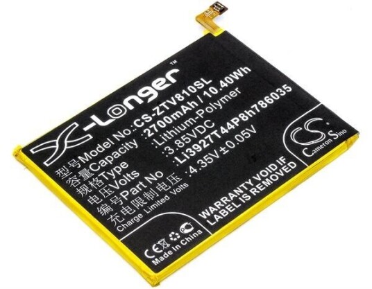 ZTE BV0800 batteri (2700 mAh 3.85 V, Sort)