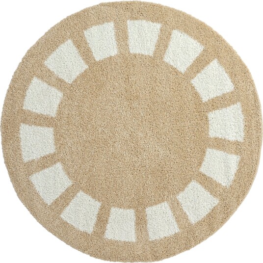 Runde tepper Asilah beige/hvit Størrelse: Ø 200 cm Runde tepper Asilah beige/hvit Størrelse: Ø 200 cm