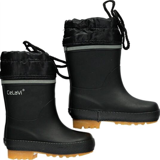CeLaVi Termo Gummistøvler m. Foer Black 28