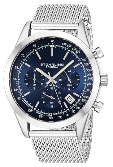 Stührling Original Herreklokke 3975.2 Blå/Stål Ø45 mm Stührling Original Herreklokke 3975.2 Blå/Stål Ø45 mm