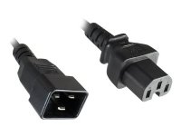 MicroConnect - Strømkabel - IEC 60320 C20 til IEC 60320 C15 - AC 250 V - 16 A - 1.8 m - svart