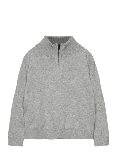Mango Perkins-Neck Sweater - Grey - 3-4 Mango Perkins-Neck Sweater - Grey - 3-4