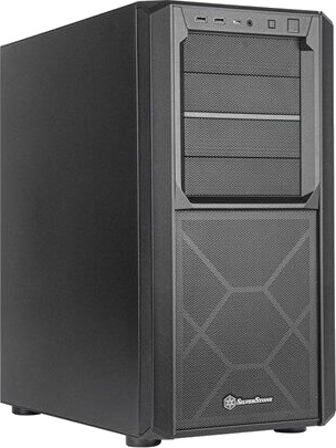 SilverStone Seta D1 Midi Tower Kabinett Svart med USB-A og Hodetelefonutgang