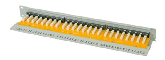 Roline Cat.6/Class E 19" Patch Panel 24 Ports Utp Light Grey