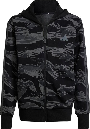 Adidas Performance Cardigan J Camo FZ HD Black/GREFIV Adidas Performance 14 år 164 Cardigan Grå Svart