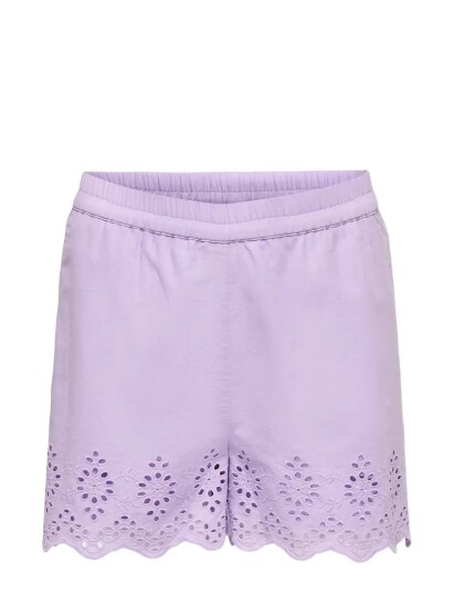 Kids Only Koglou Life Emb Shorts Wvn - Purple - 152