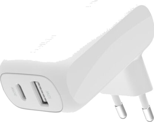 Belkin BoostCharge 42W Dual USB-A og USB-C Vegglader Hvit