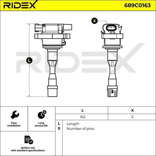 Tennspole RIDEX 689C0163
