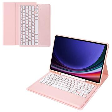 Samsung Galaxy Tab S9+ Etui med Bluetooth-tastatur Rosa