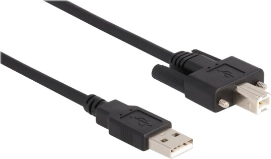 Delock Usb Kabel Usb Hann Til Usb Type B Hann Skrubar Usb 2.0 50 Cm Svart
