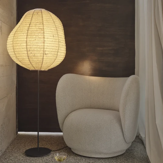 Ferm Living Rico Lounge Lenestol Soft Bouclé   Off white/Sand