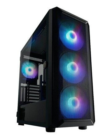 LC Power Obsession_X Midi Tower Kabinett Svart med Herdet Glass