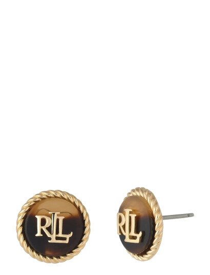LAUREN RALPH LAUREN Pe Lrl Gold Tort Stud |Guld |One Size LAUREN RALPH LAUREN Pe Lrl Gold Tort Stud |Guld |One Size