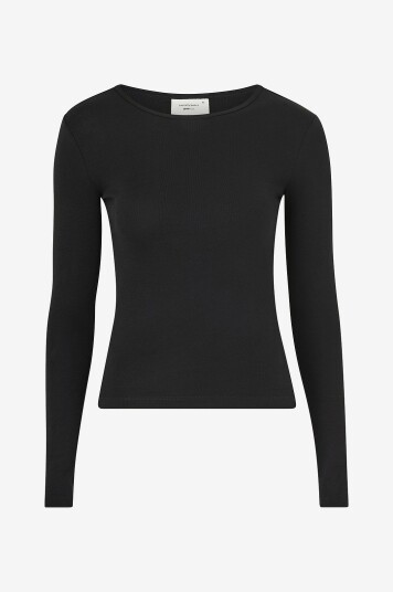 Gina Tricot Topp Basic Long Sleeve Top Svart