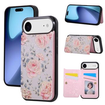 iPhone Air Blomstertrykk deksel med RFID kortholder Roser