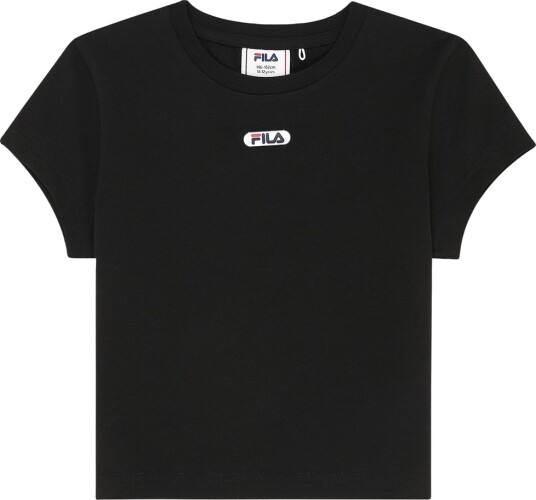Fila T skjorte Ceranova beskåret Svart m. Logo Fila 11 12 år 146 152 T skjorte Fila T skjorte Ceranova beskåret Svart m. Logo Fila 11 12 år 146 152 T skjorte