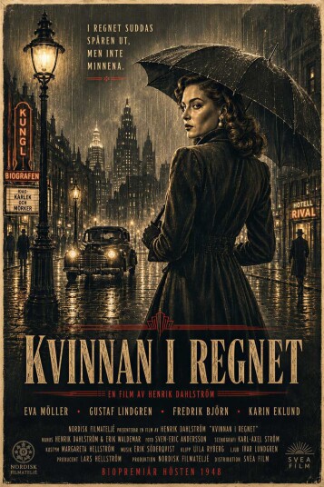 Plakat Kvinnan I Regnet