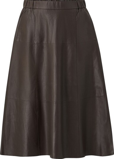 NO. 1 BY OX - Midi skjørt Long A Shape Skirt - Brun