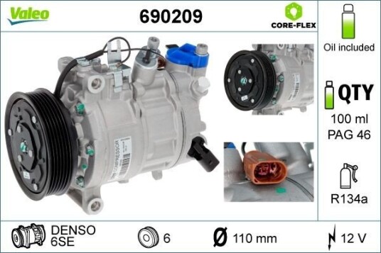 AC kompressor VALEO 690209