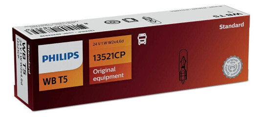 Philips halogenpære WB T5 med wedgesokkel