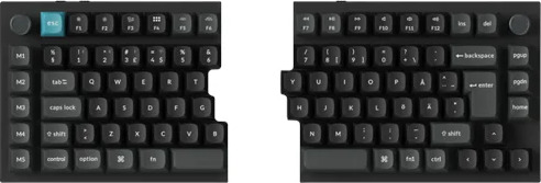Keychron Q11 Ultra 75% Split 8K Trådløs Gamingtastatur POM Rød Nordisk Svart