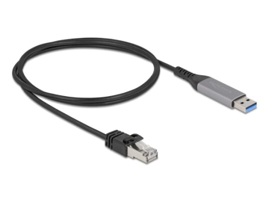 Delock Usb Lan Cable Usb Type A To Rj45 Gigabit Ethernet 1 M Usb Type A Rj 45 1 M Anthracite 60755
