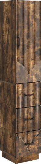 vidaXL Skapsett 2 pcs Røkt Eik 33 x 34,5 x 87 cm Konstruert tre