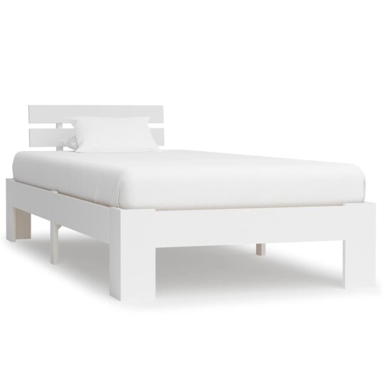 vidaXL Sengeramme hvit heltre furu 90x200 cm vidaXL Sengeramme hvit heltre furu 90x200 cm