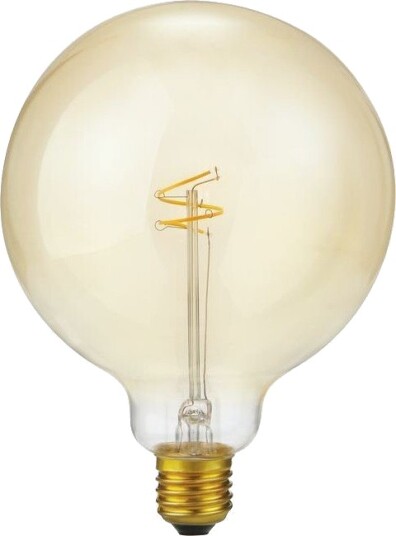 E27 4,2W Slim Flex Filament G125 470lm dimbar 2200K gyllent glass Dimbar : Dimbar Kulør : Ekstra varm