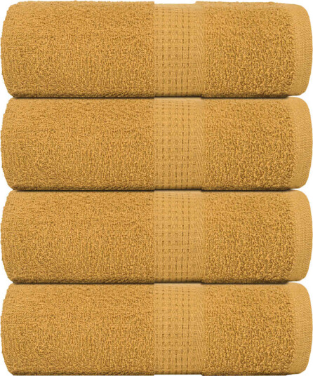 vidaXL Gjestehåndklær FROGN 4 stk gull 30x50 cm 360 gsm vidaXL Gjestehåndklær FROGN 4 stk gull 30x50 cm 360 gsm