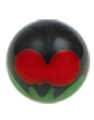 Cherry Svart Akrylkule Strl 5 mm kule til 1.6 mm stang