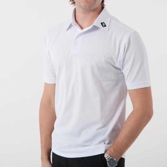FootJoy Solid Stretch Tour Hvit Golf pologenser herre Vit XXX Large