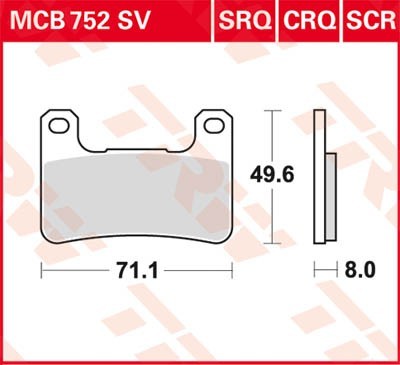 Bremseklosser TRW MCB752CRQ Bremseklosser TRW MCB752CRQ