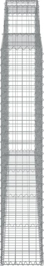 vidaXL Gabionkurver buede 3 stk 300x30x160/180 cm galvanisert jern