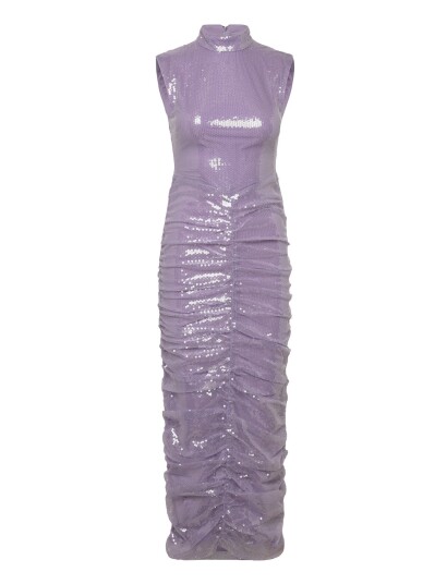 ROTATE Birger Christensen Sequin Midi Dress Purple 34