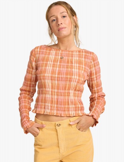Billabong Check Me Out Ls Orange M