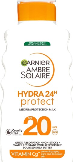 Garnier Ambre Solaire Hydra 24H Solbeskyttelsesmelk SPF20 175 ml