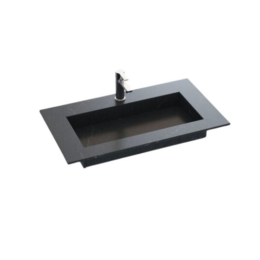 Dansani Inzo Angular D45,50cm Silestone Charcoal Soapstone 80-99cm