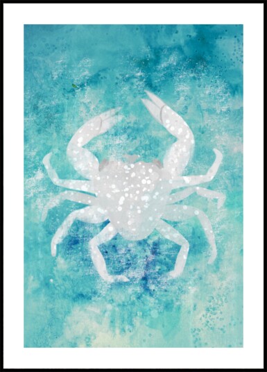 Ethereal Blue Crab Plakat / 30x40