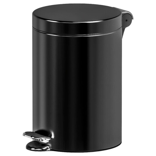 PULSIVA Pedalbøtte Topas 3l 17x26 cm ØxH Svart PULSIVA Pedalbøtte Topas 3l 17x26 cm ØxH Svart