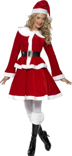 Smiffys Miss Santa Karnevalskostyme  Medium