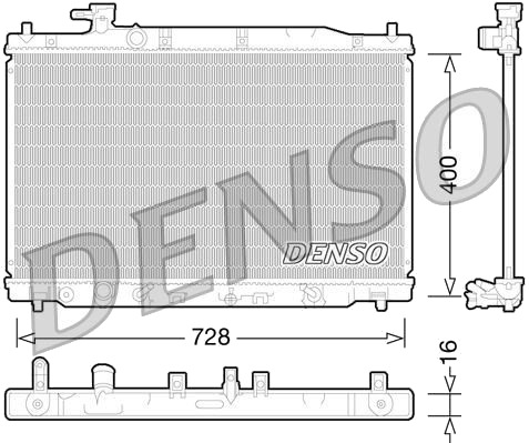 DENSO DRM40030 Radiator motorkjøling DENSO DRM40030 Radiator motorkjøling