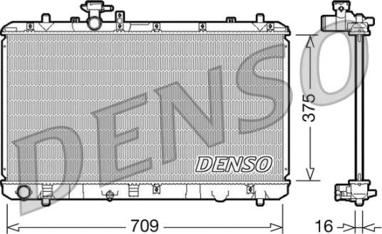 DENSO DRM47023 Radiator motorkjøling DENSO DRM47023 Radiator motorkjøling
